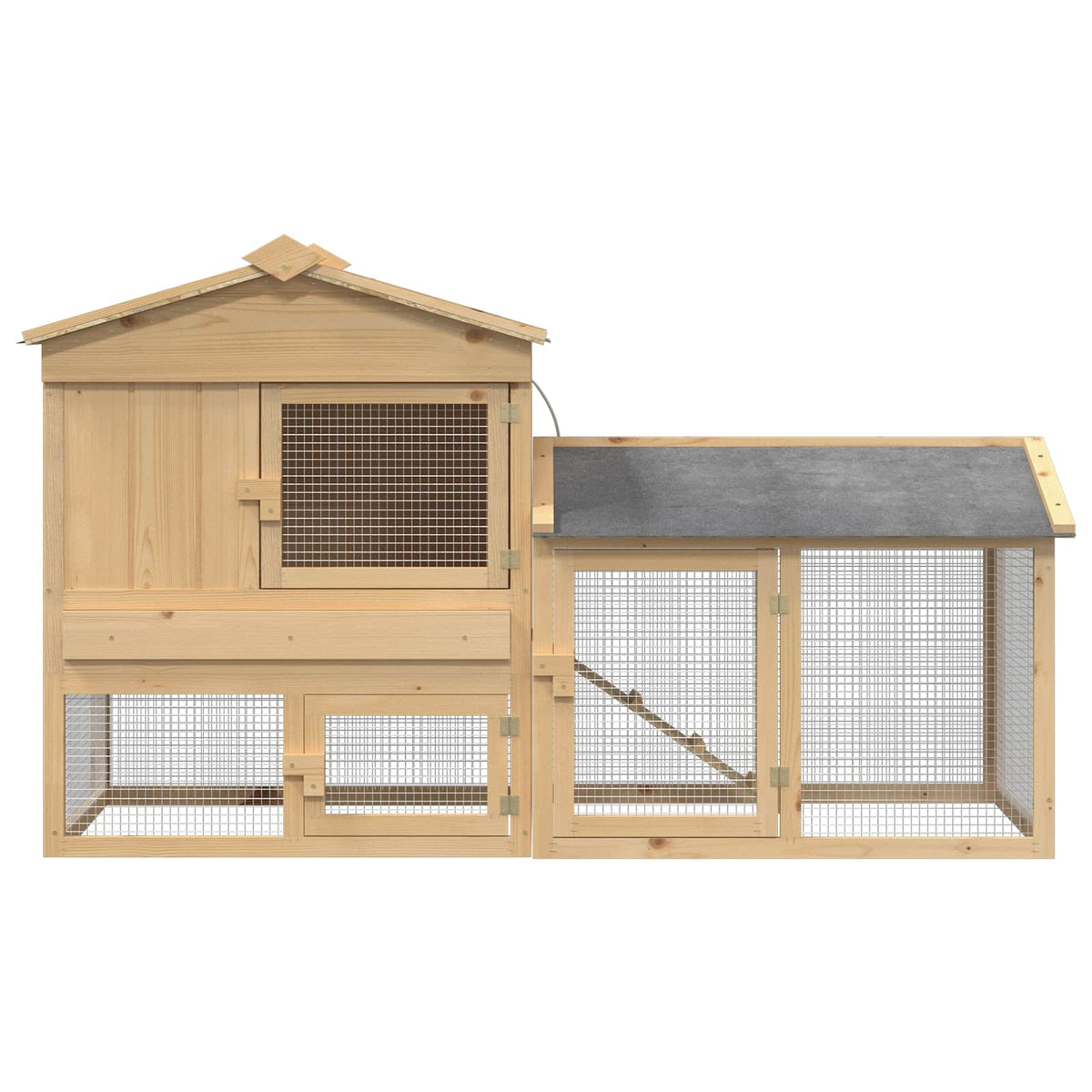 vidaXL Kippenhok Bruin 225 x 60 x 89 cm