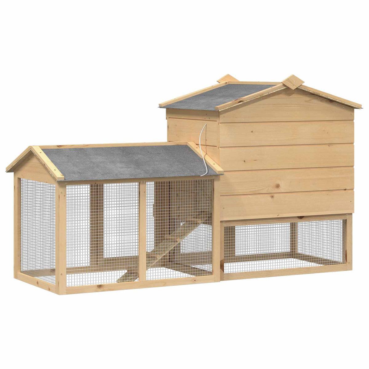 vidaXL Kippenhok Bruin 225 x 60 x 89 cm