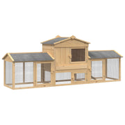 vidaXL Kippenhok Bruin 225 x 60 x 89 cm