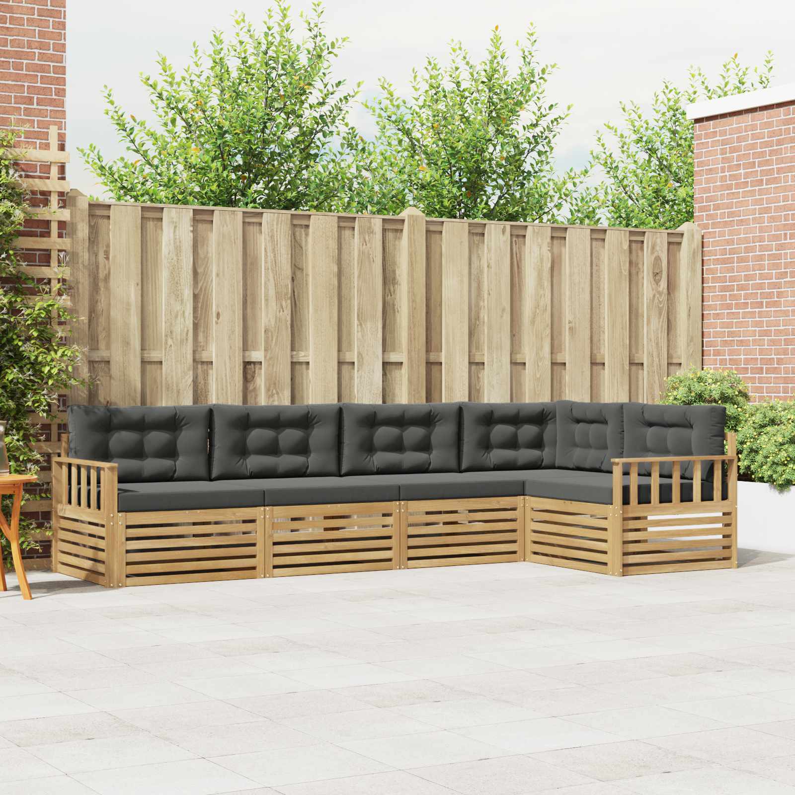 vidaXL Buiten bankenset 5 pcs Naturel Massief Acaciahout