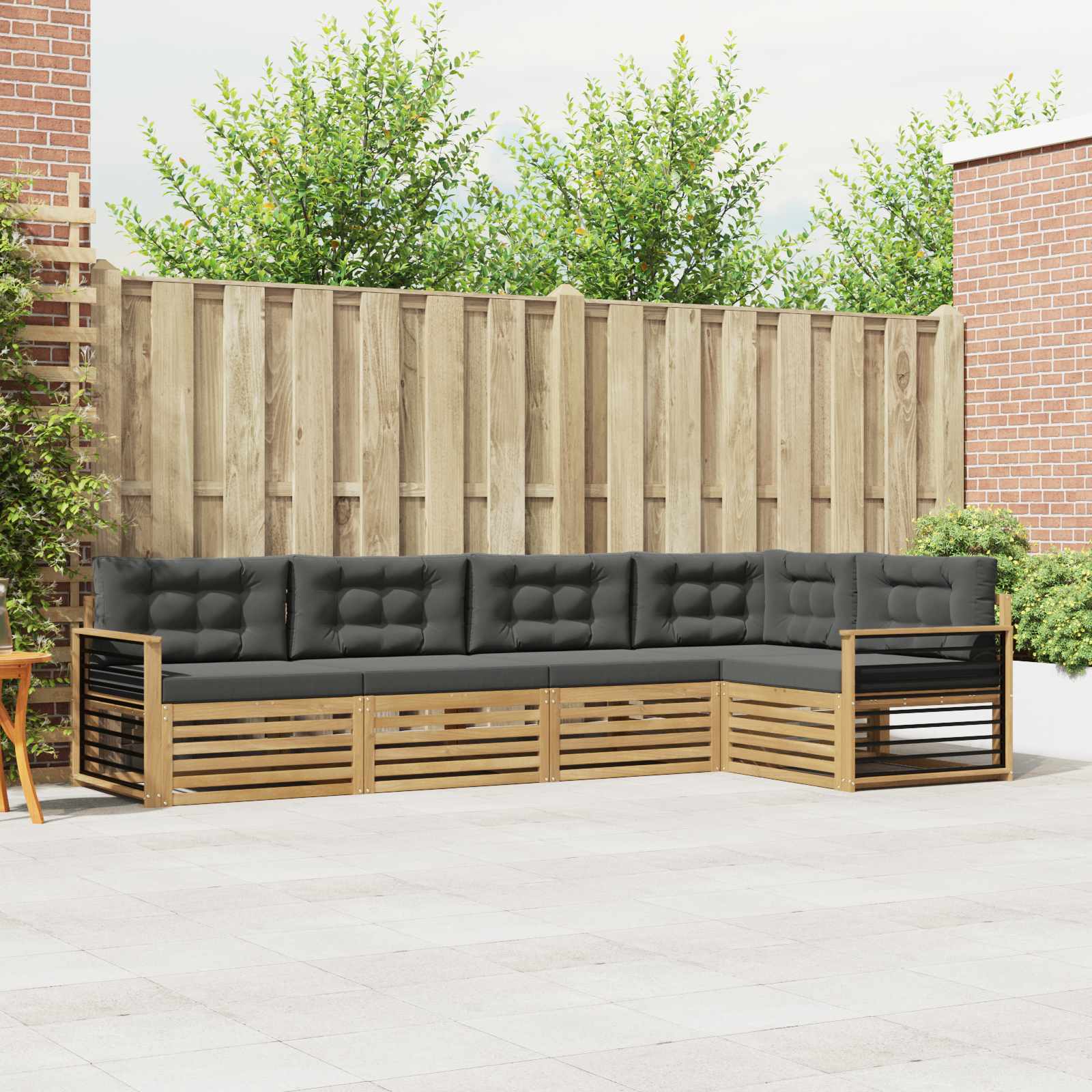 vidaXL Buiten bankenset 5 pcs Naturel Massief Acaciahout