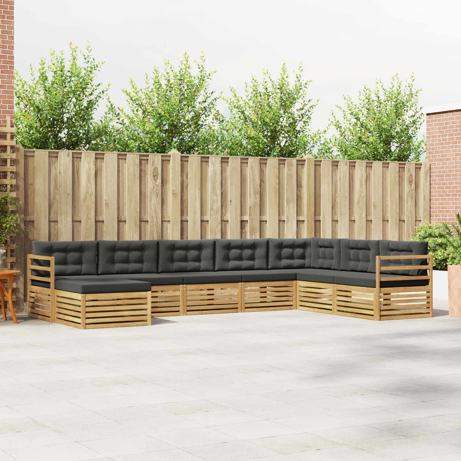 vidaXL Sofa-Sets 8 pcs Naturel Massief Acaciahout