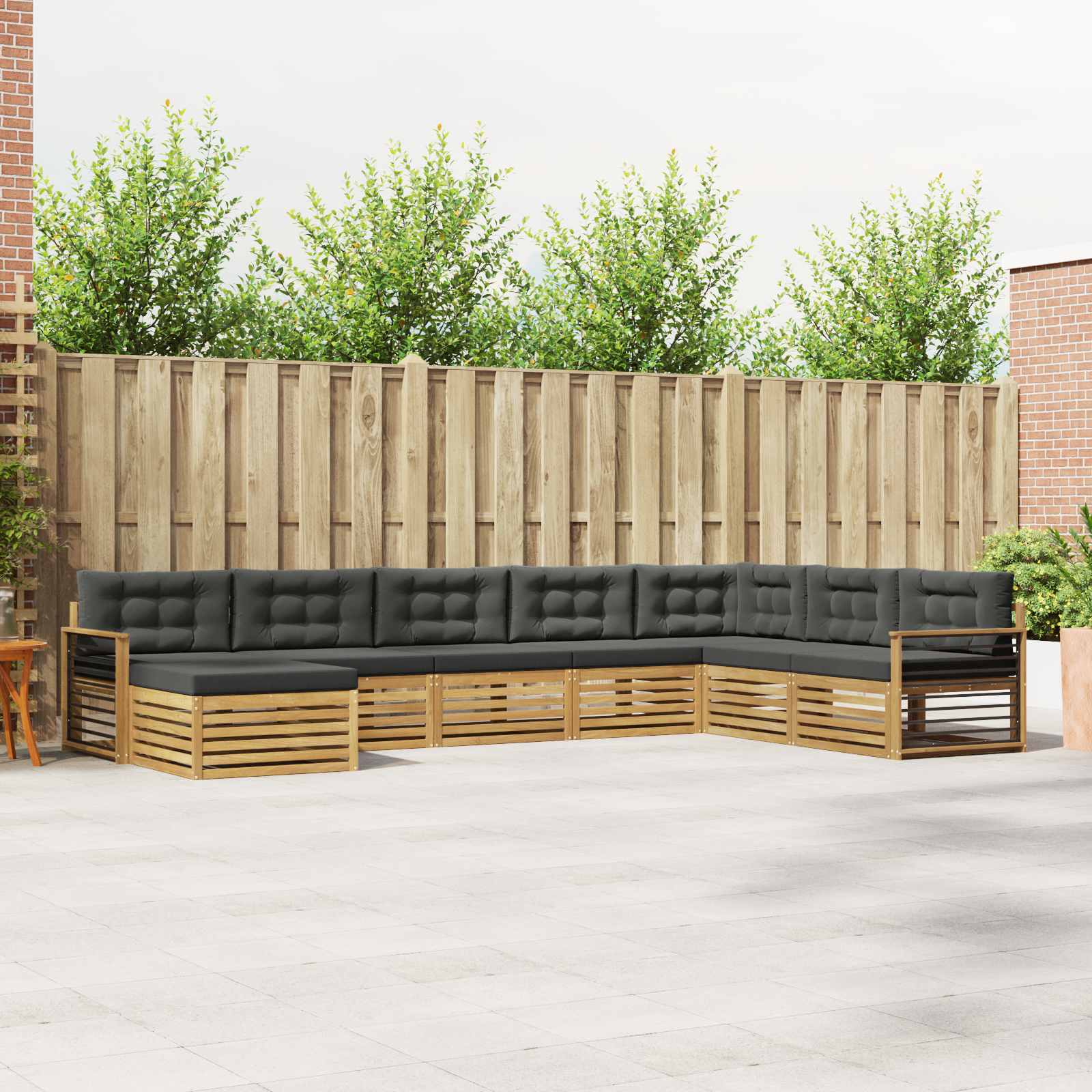vidaXL Sofa-Sets 8 pcs Naturel Massief Acaciahout