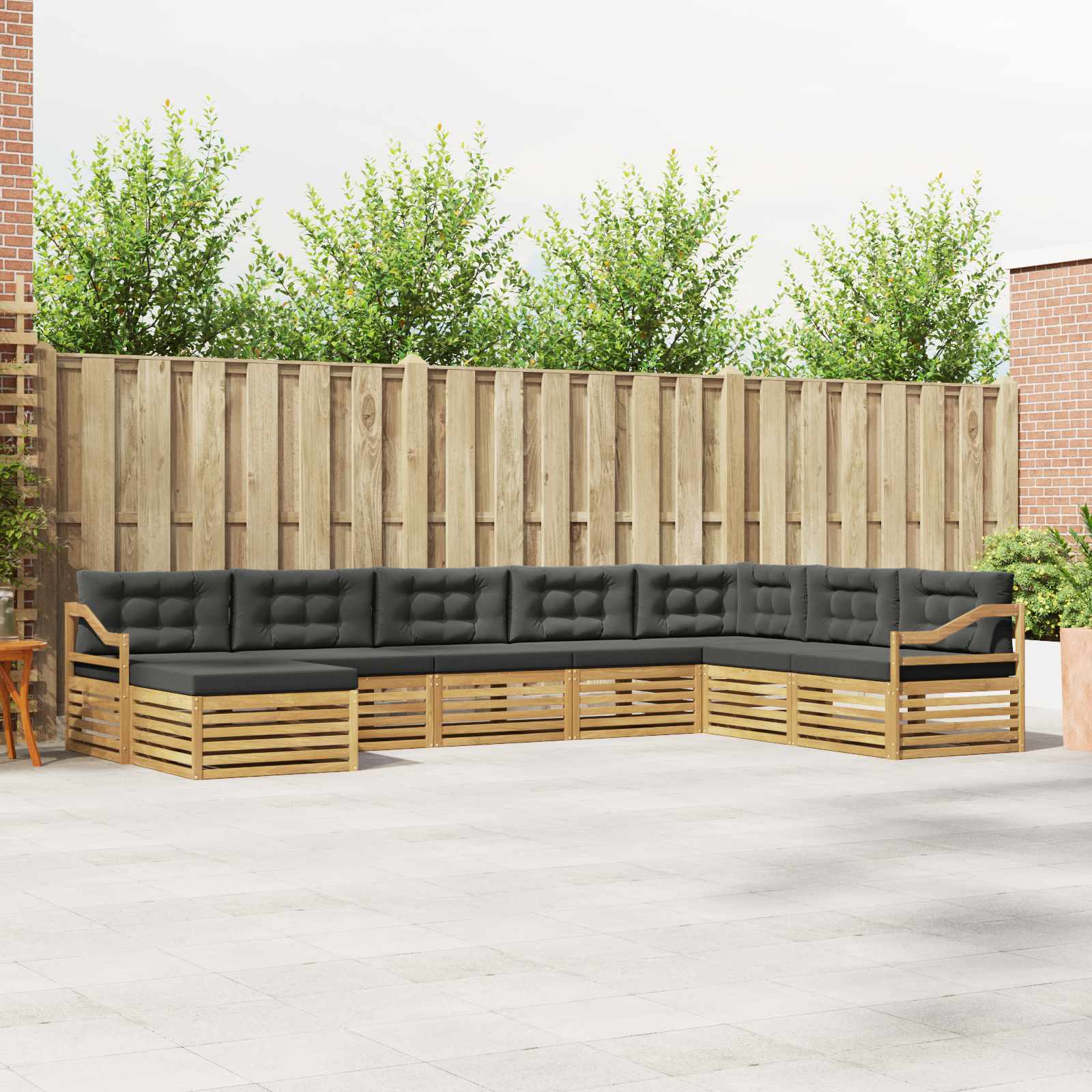 vidaXL Sofa-Sets 8 pcs Naturel Massief Acaciahout