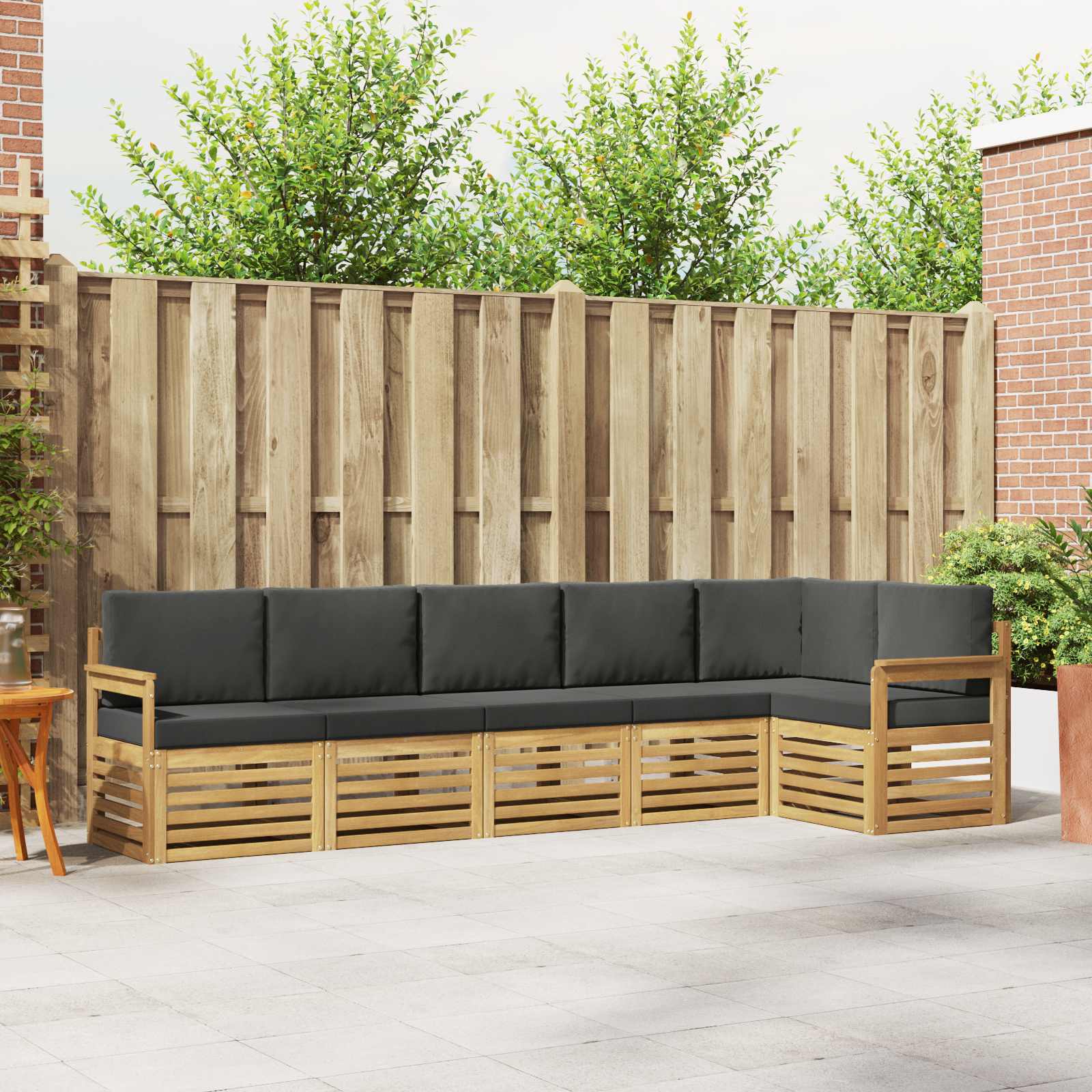 vidaXL Sofa-Sets 6 pcs Naturel Massief Acaciahout