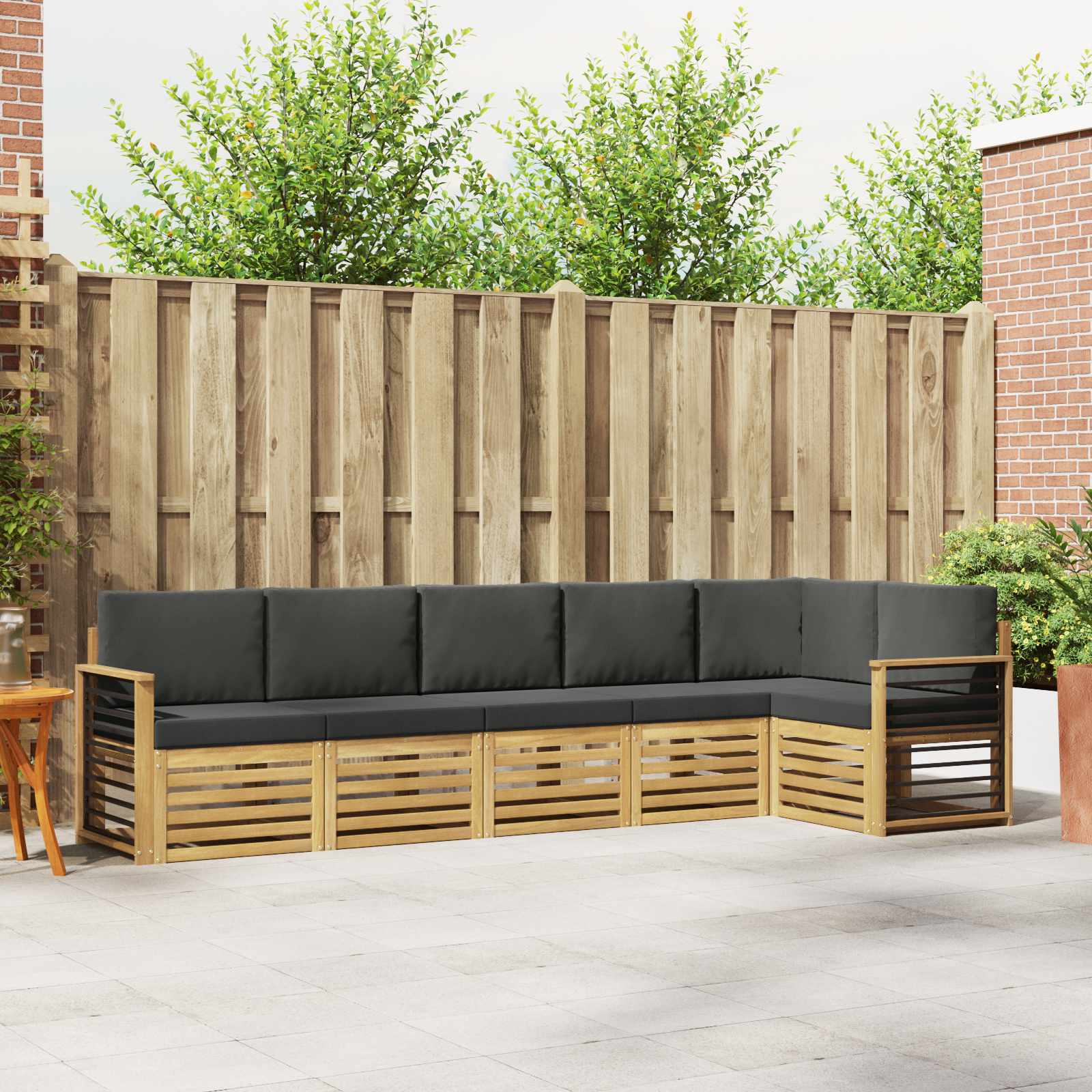 vidaXL Sofa-Sets 6 pcs Naturel Massief Acaciahout