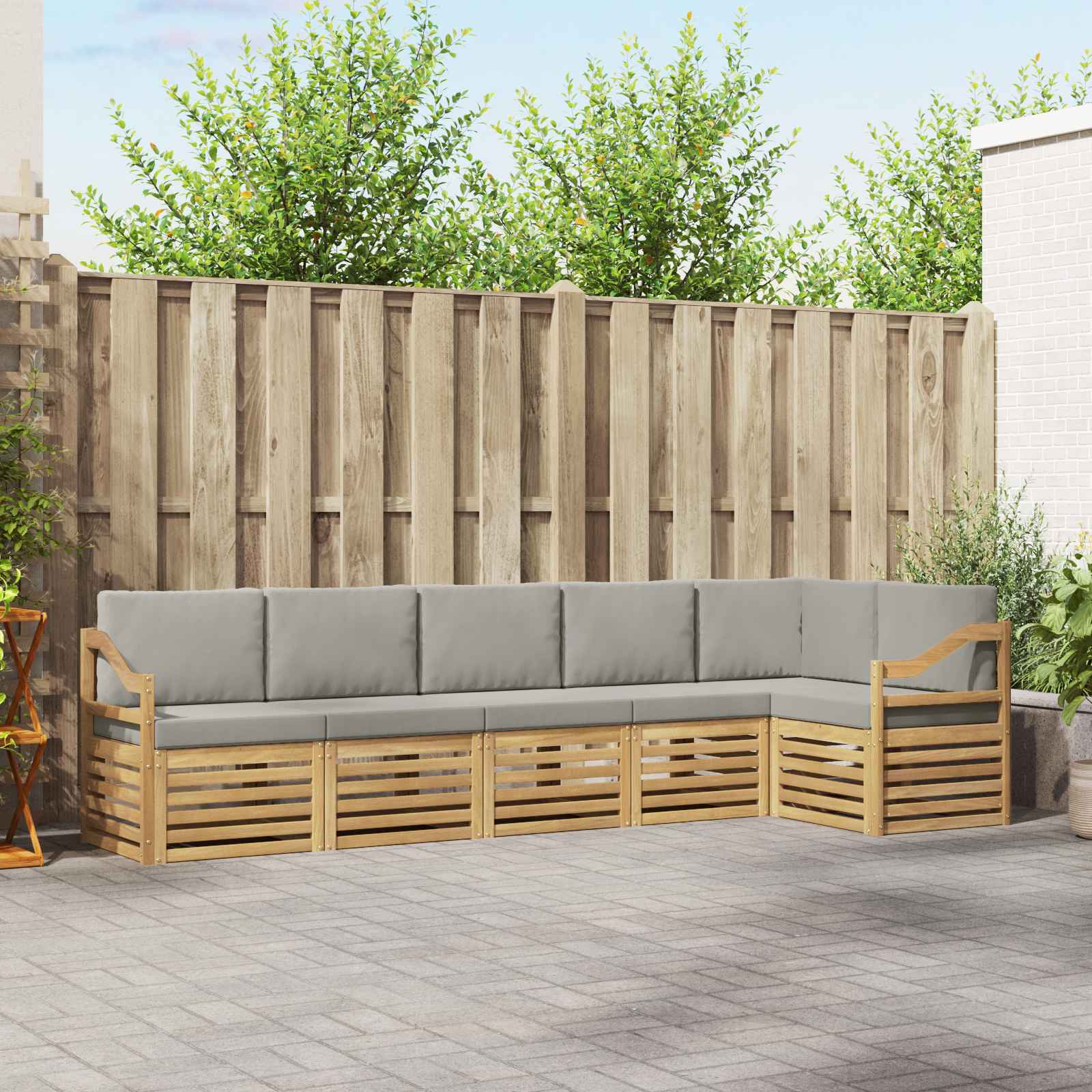 vidaXL Sofa-Sets 6 pcs Naturel Massief Acaciahout