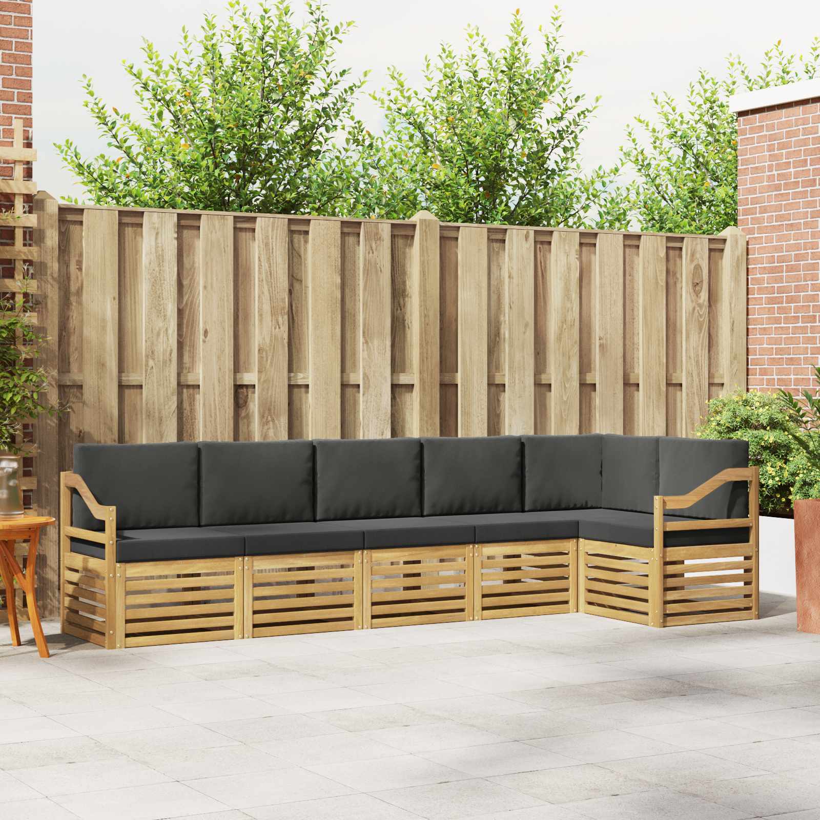 vidaXL Sofa-Sets 6 pcs Naturel Massief Acaciahout