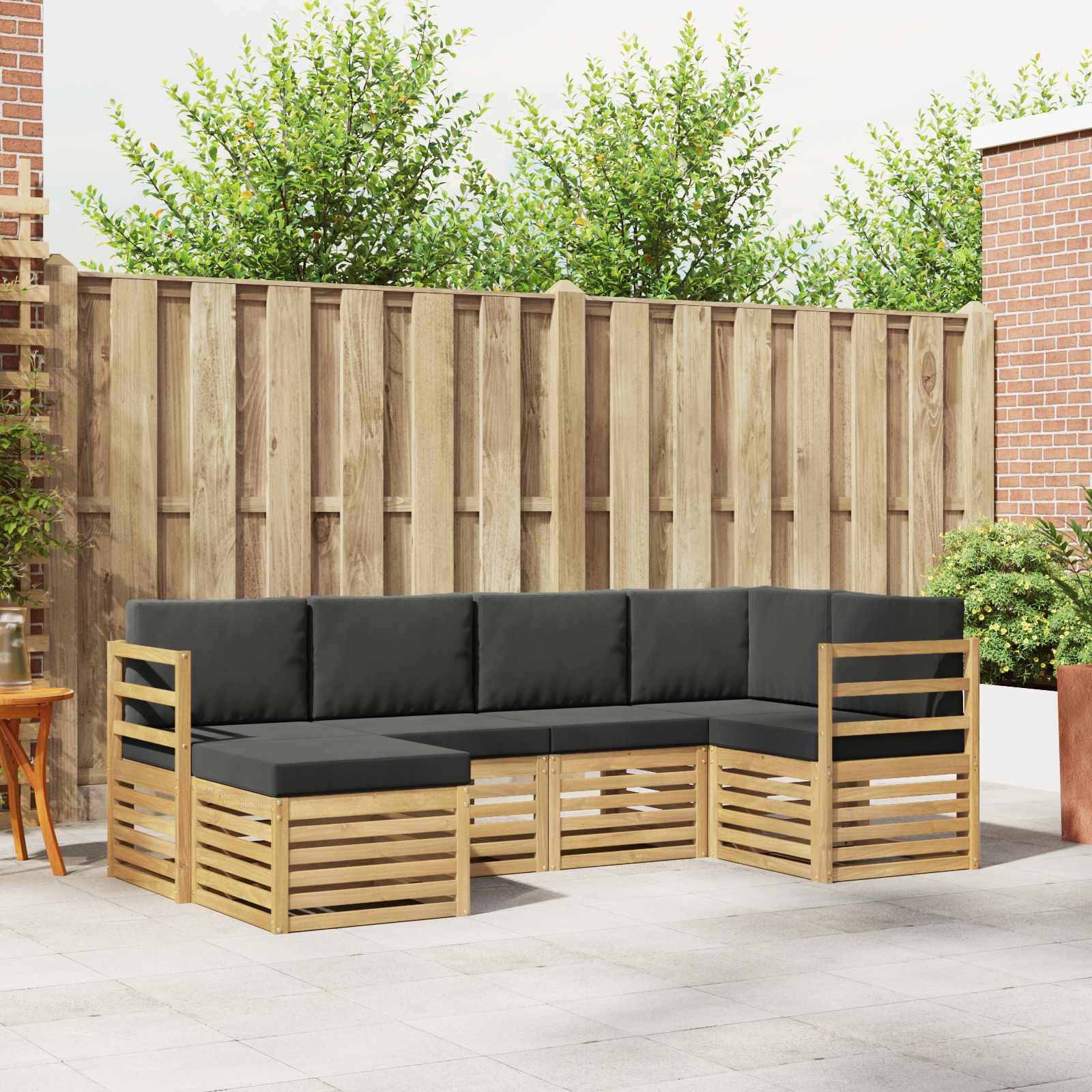 vidaXL Sofa-Sets 6 pcs Naturel Massief Acaciahout