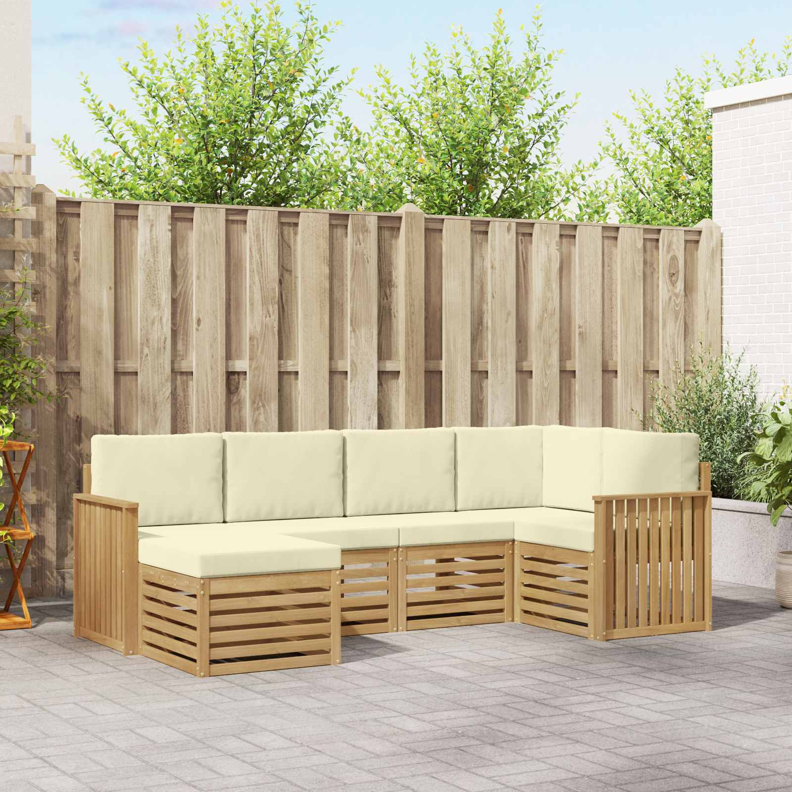 vidaXL Sofa-Sets 6 pcs Naturel Massief Acaciahout
