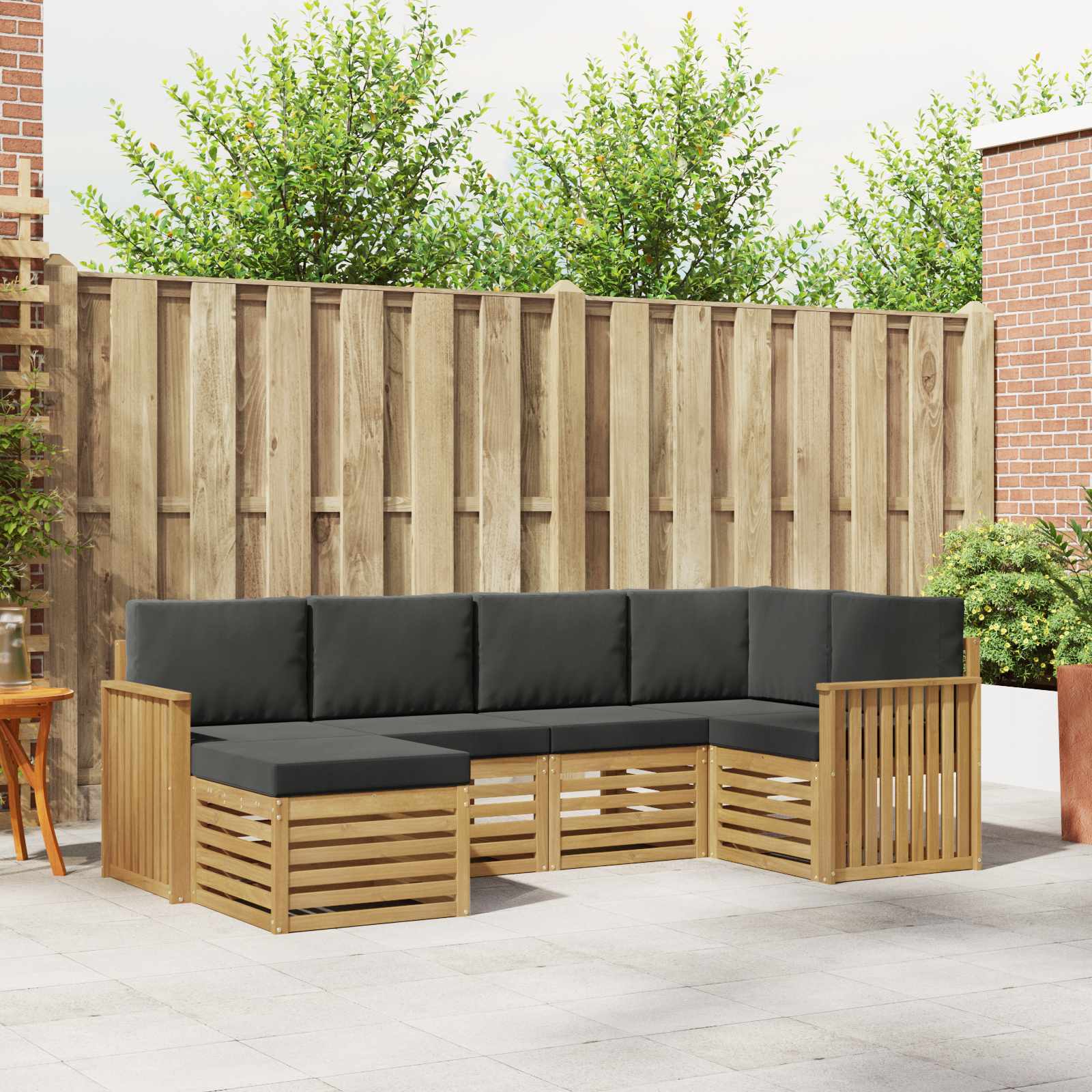 vidaXL Sofa-Sets 6 pcs Naturel Massief Acaciahout