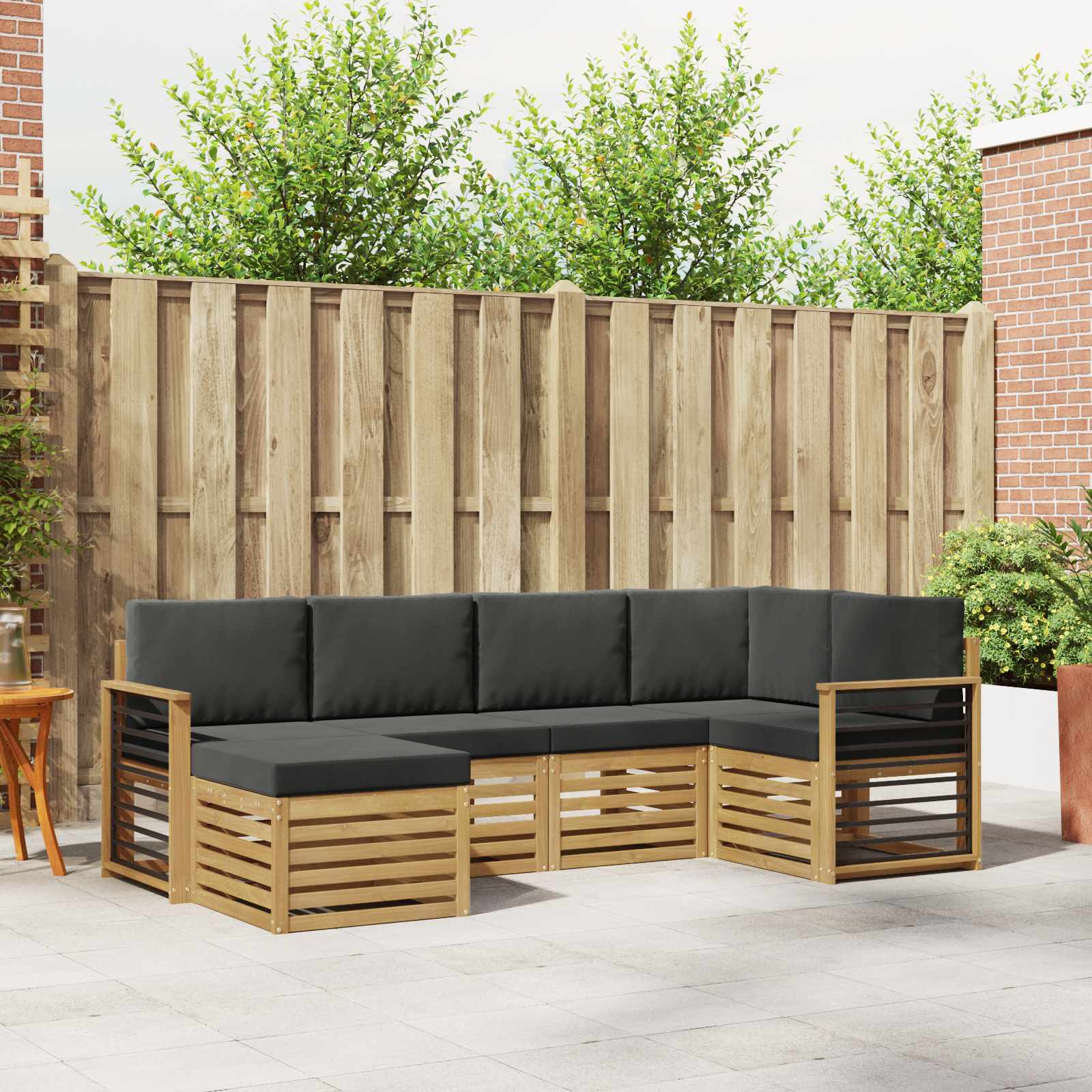 vidaXL Sofa-Sets 6 pcs Naturel Massief Acaciahout