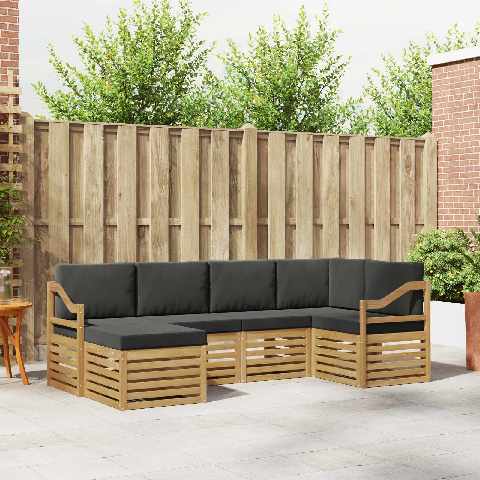 vidaXL Sofa-Sets 6 pcs Naturel Massief Acaciahout