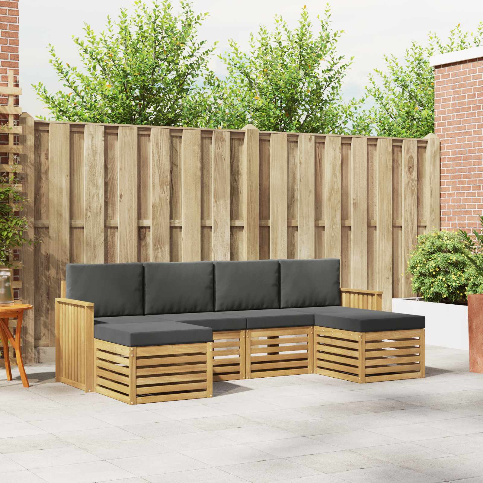 vidaXL Sofa-Sets 6 pcs Naturel Massief Acaciahout