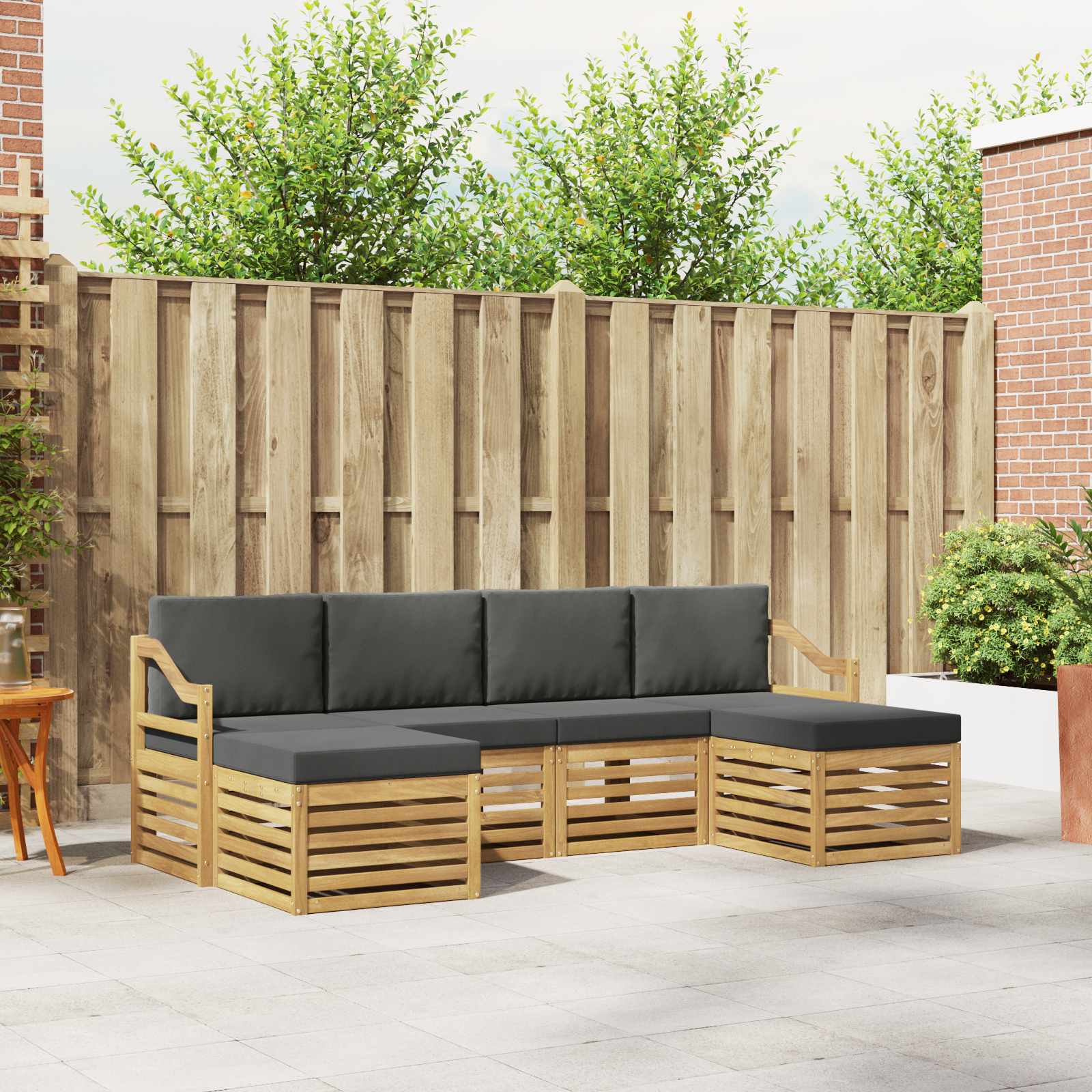 vidaXL Sofa-Sets 6 pcs Naturel Massief Acaciahout