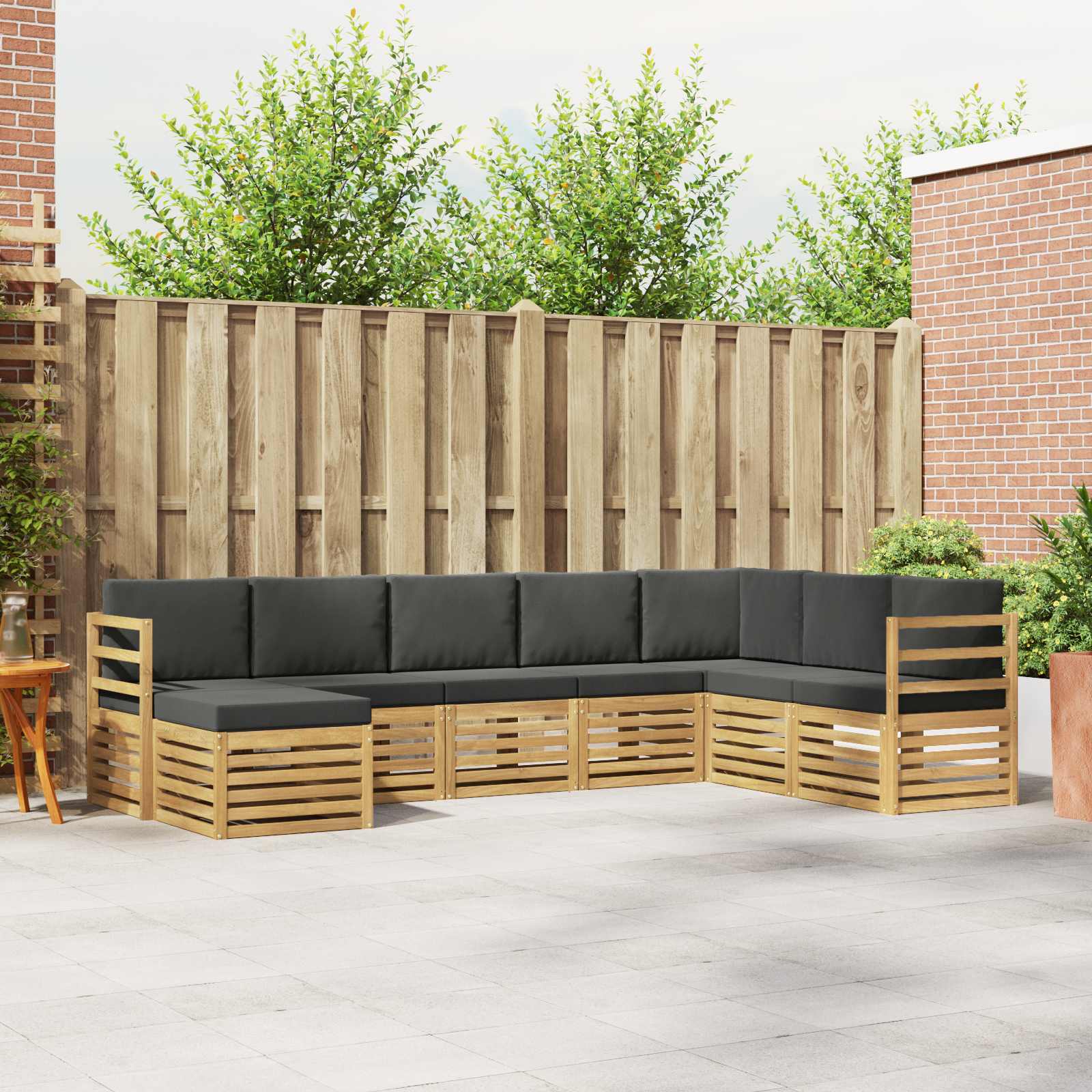 vidaXL Sofa-Sets 8 pcs Naturel Massief Acaciahout