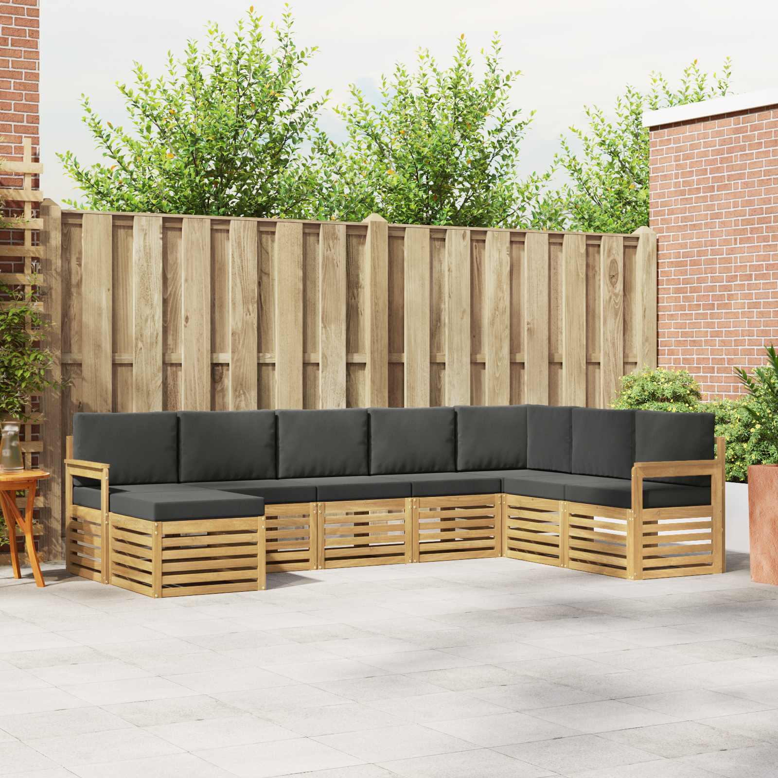 vidaXL Sofa-Sets 8 pcs Naturel Massief Acaciahout