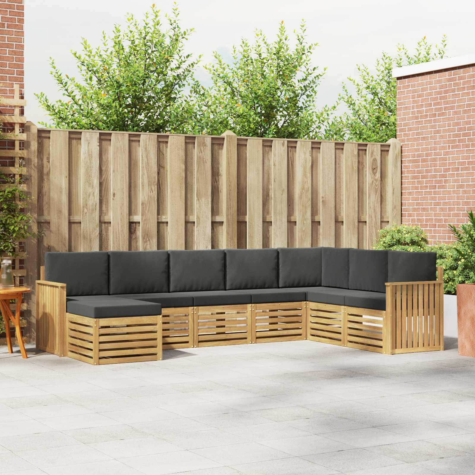 vidaXL Sofa-Sets 8 pcs Naturel Massief Acaciahout