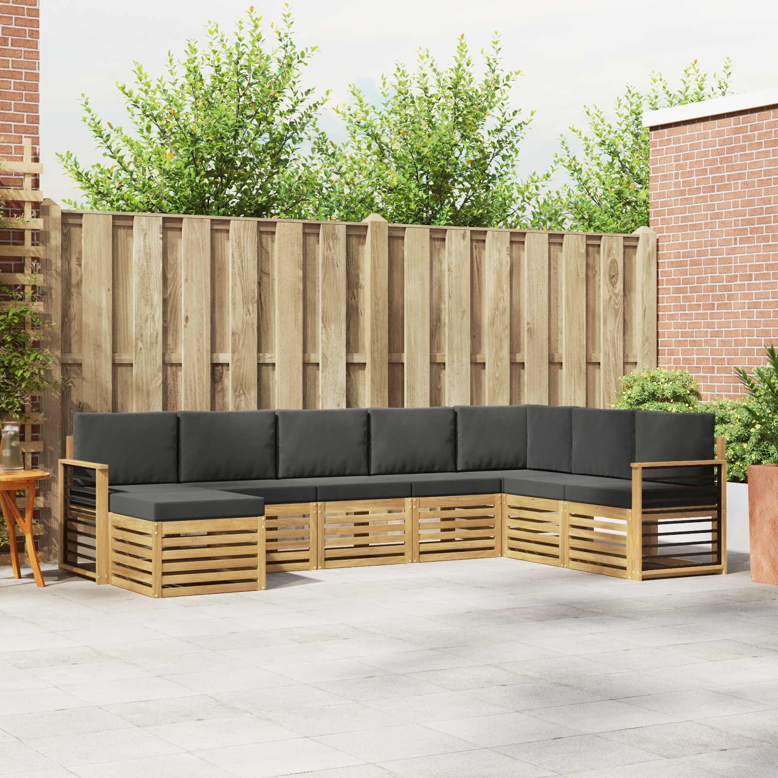 vidaXL Sofa-Sets 8 pcs Naturel Massief Acaciahout