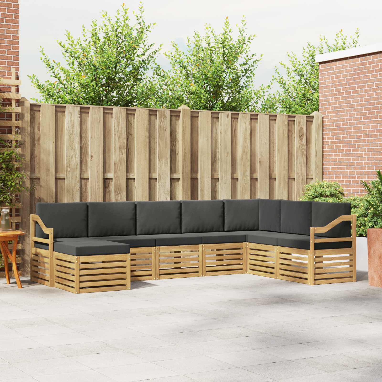 vidaXL Sofa-Sets 8 pcs Naturel Massief Acaciahout