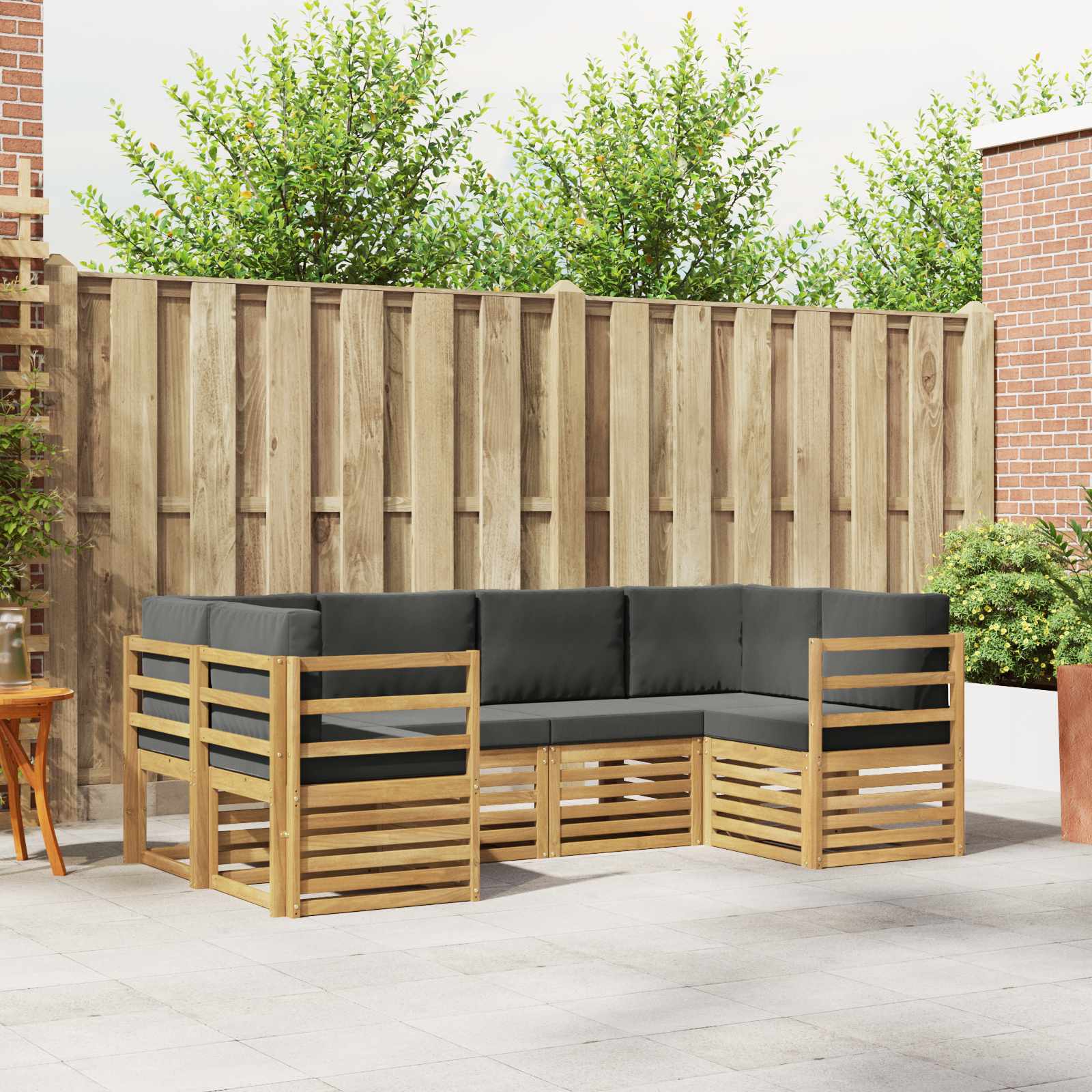 vidaXL Sofa-Sets 6 pcs Naturel Massief Acaciahout