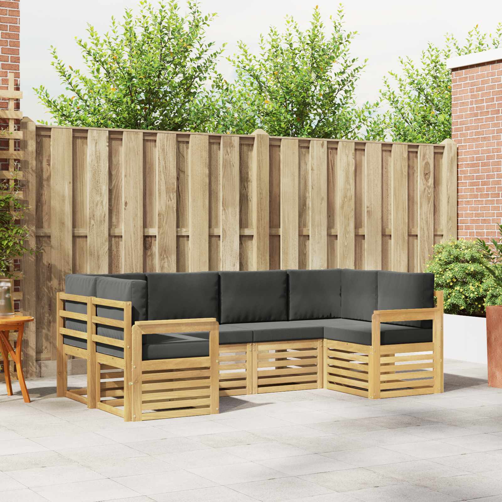vidaXL Sofa-Sets 6 pcs Naturel Massief Acaciahout