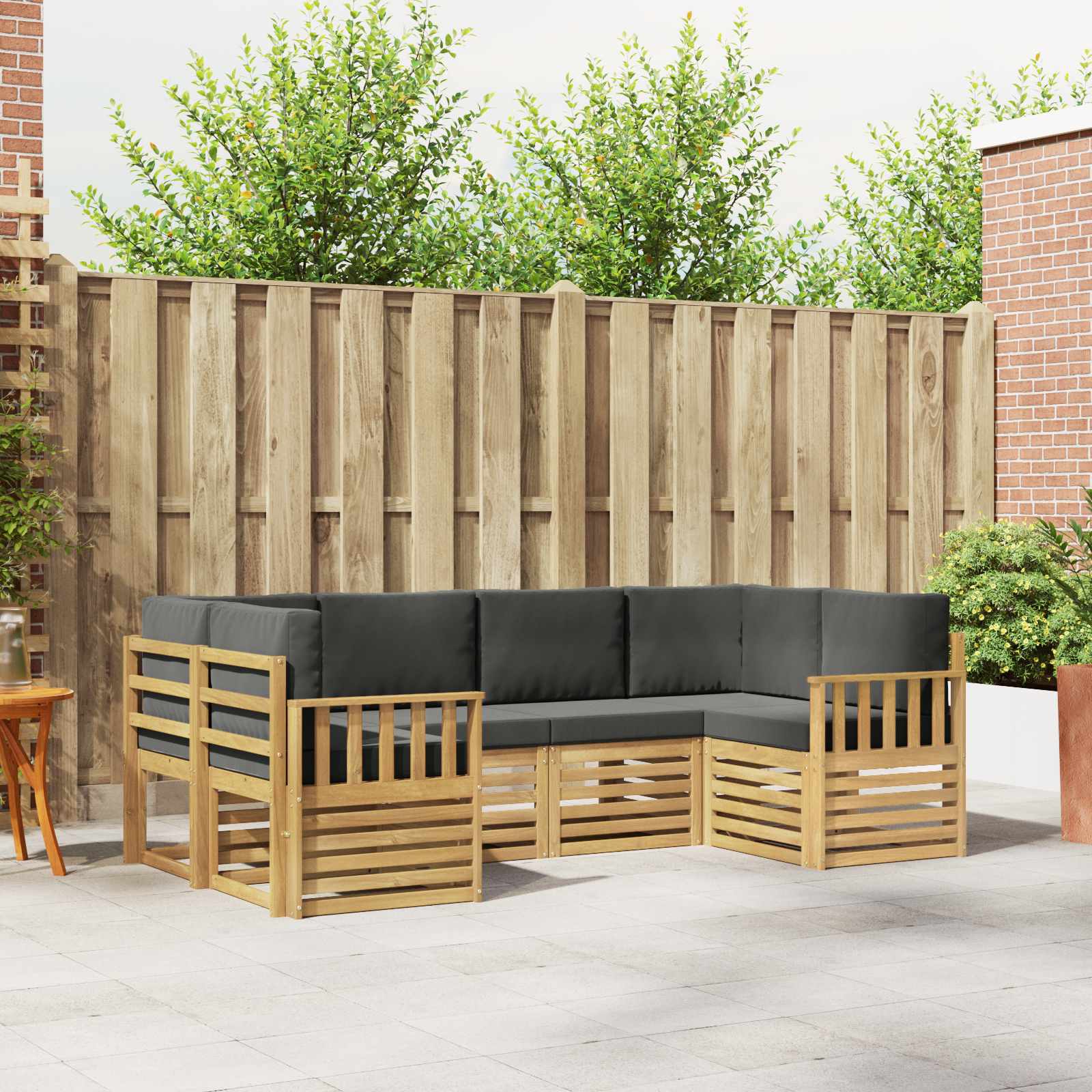vidaXL Sofa-Sets 6 pcs Naturel Massief Acaciahout