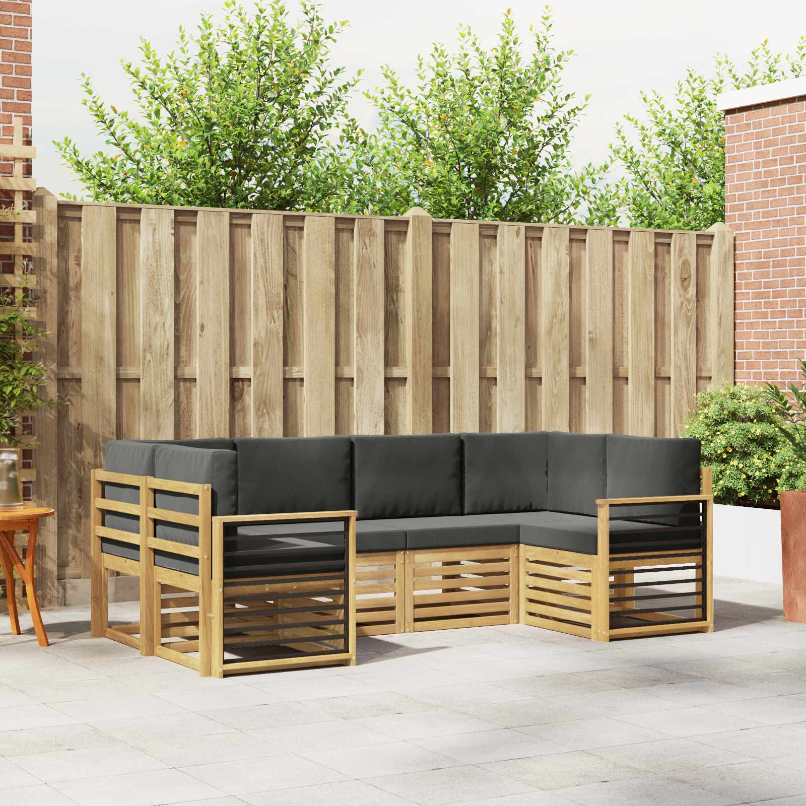 vidaXL Sofa-Sets 6 pcs Naturel Massief Acaciahout