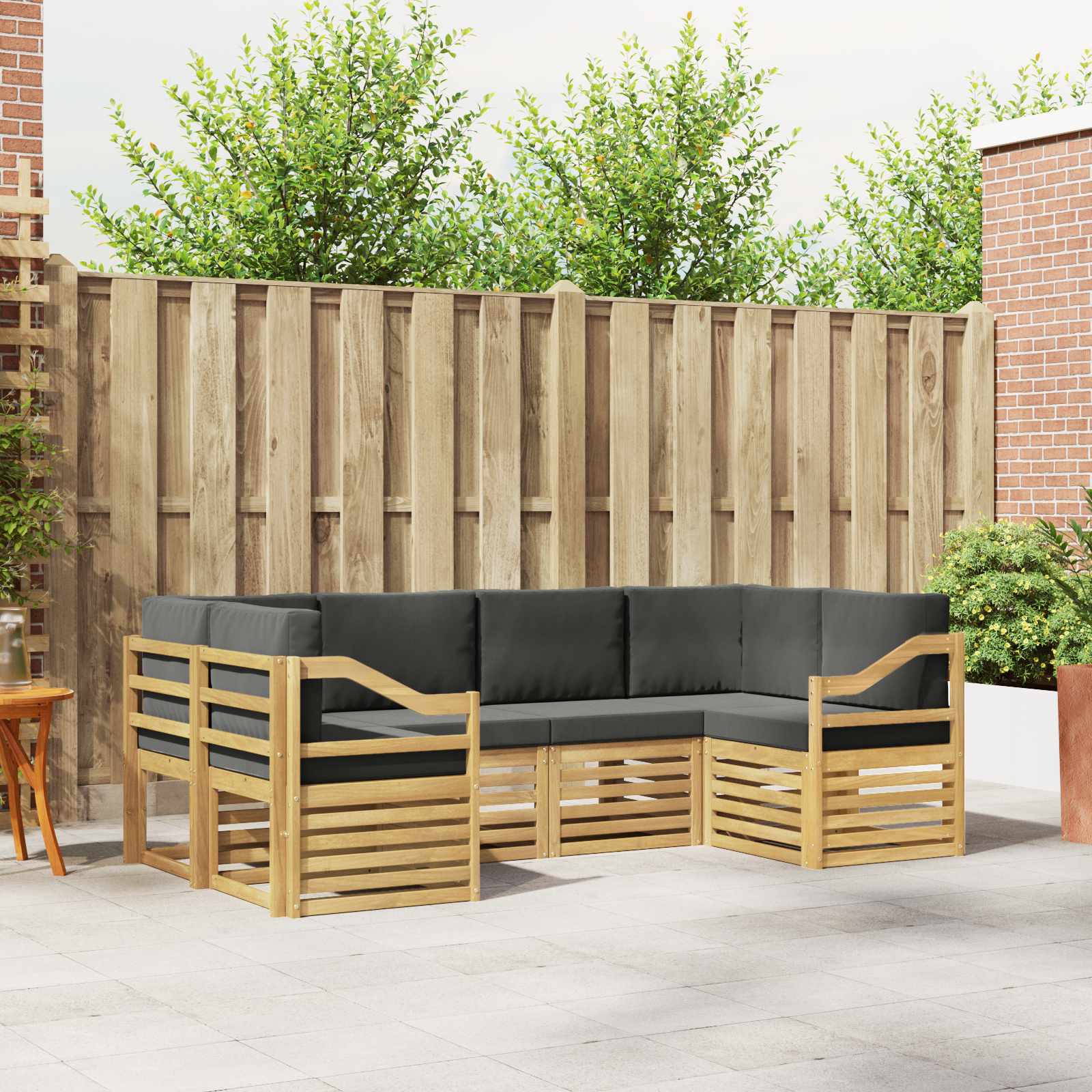vidaXL Sofa-Sets 6 pcs Naturel Massief Acaciahout