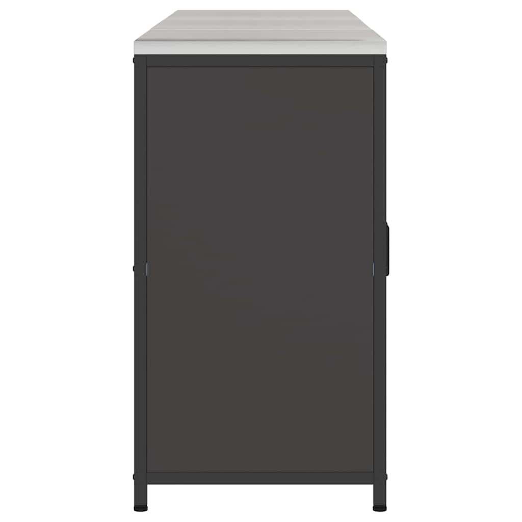 vidaXL Keukenopslag set 3 pcs Zwart 240 x 50 x 92 cm Koudgewalst staal