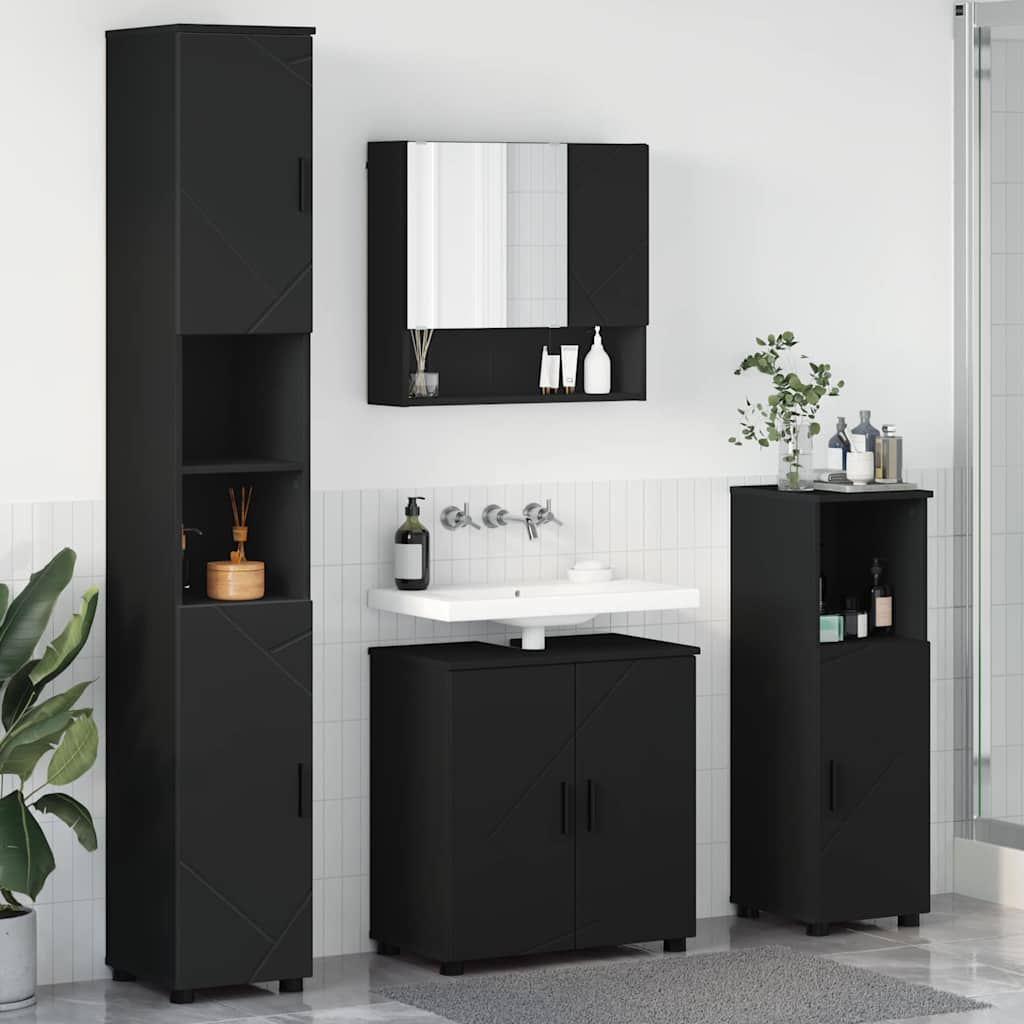 vidaXL Badkamermeubelset 4 pcs Wit 61 x 35 x 64 cm Bewerkt hout