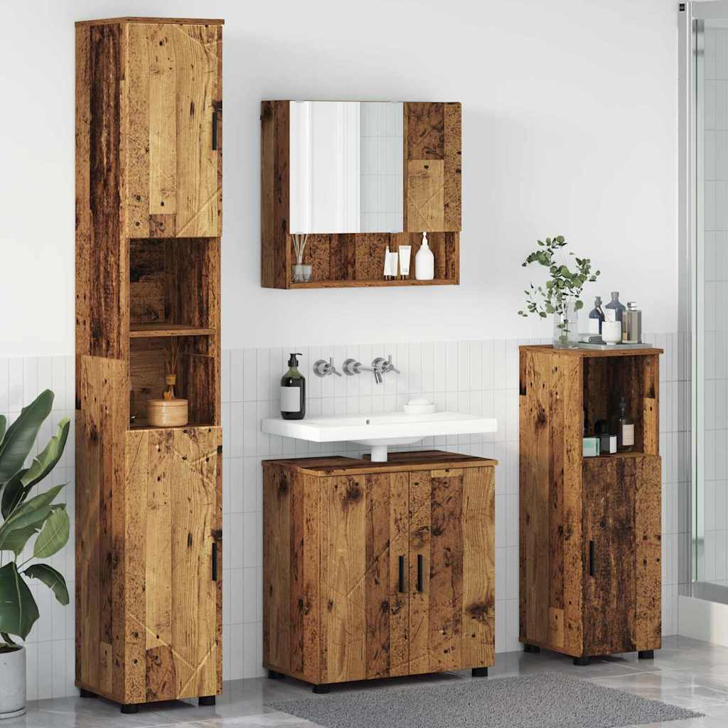 vidaXL Badkamermeubelset 4 pcs Wit 61 x 35 x 64 cm Bewerkt hout