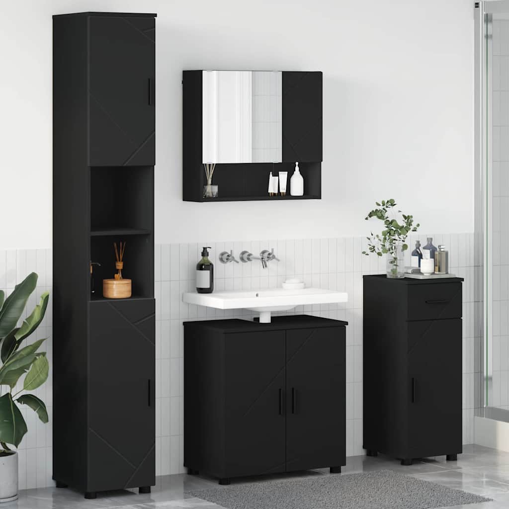 vidaXL Badkamermeubelset 4 pcs Wit 61 x 35 x 64 cm Bewerkt hout