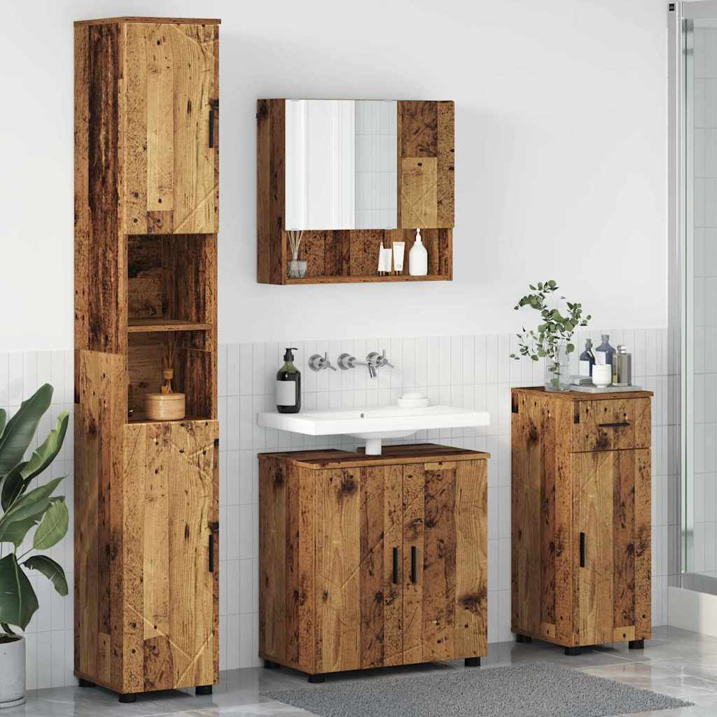 vidaXL Badkamermeubelset 4 pcs Wit 61 x 35 x 64 cm Bewerkt hout