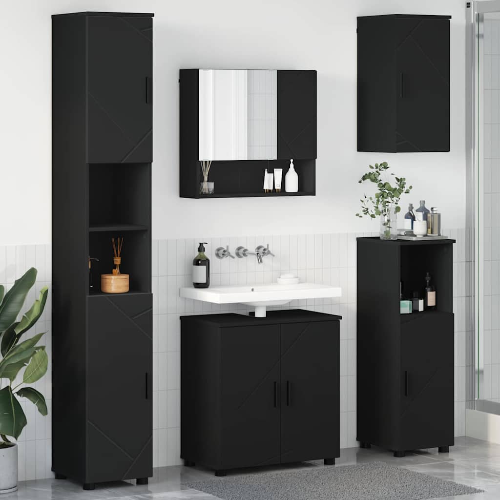 vidaXL Badkamermeubelset 5 pcs Wit 61 x 35 x 64 cm Bewerkt hout