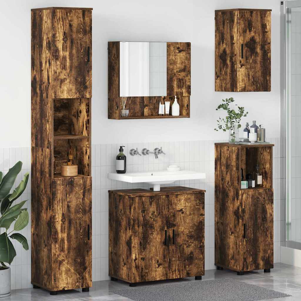 vidaXL Badkamermeubelset 5 pcs Wit 61 x 35 x 64 cm Bewerkt hout