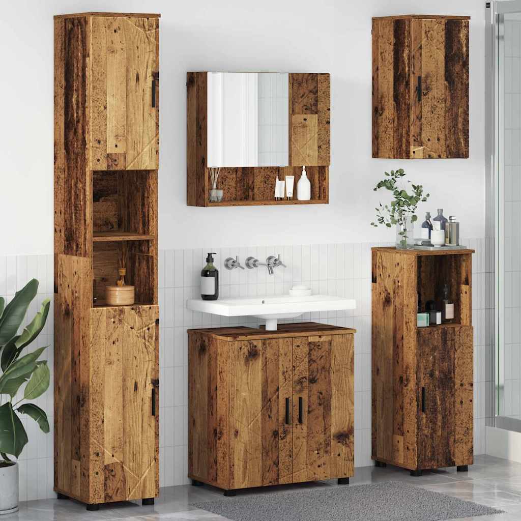 vidaXL Badkamermeubelset 5 pcs Wit 61 x 35 x 64 cm Bewerkt hout