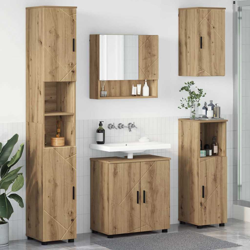 vidaXL Badkamermeubelset 5 pcs Wit 61 x 35 x 64 cm Bewerkt hout
