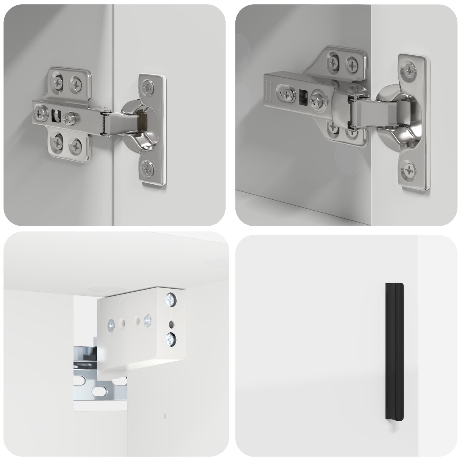 vidaXL Badkamermeubelset 5 pcs Wit 61 x 35 x 64 cm Bewerkt hout