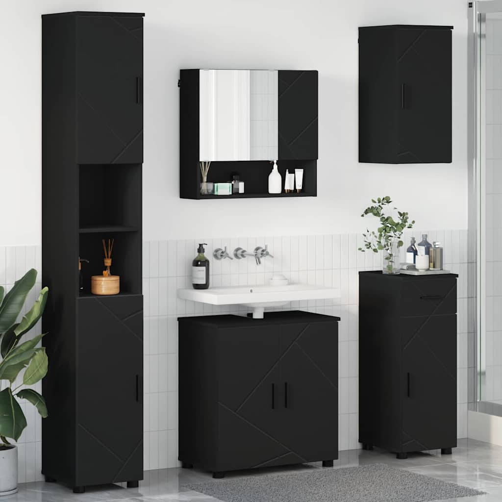 vidaXL Badkamermeubelset 5 pcs Wit 61 x 35 x 64 cm Bewerkt hout