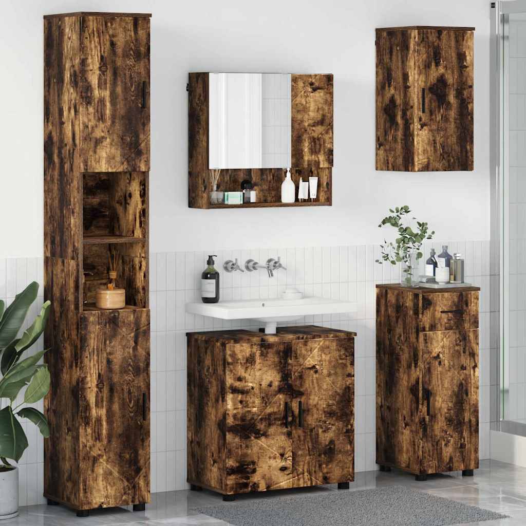 vidaXL Badkamermeubelset 5 pcs Wit 61 x 35 x 64 cm Bewerkt hout