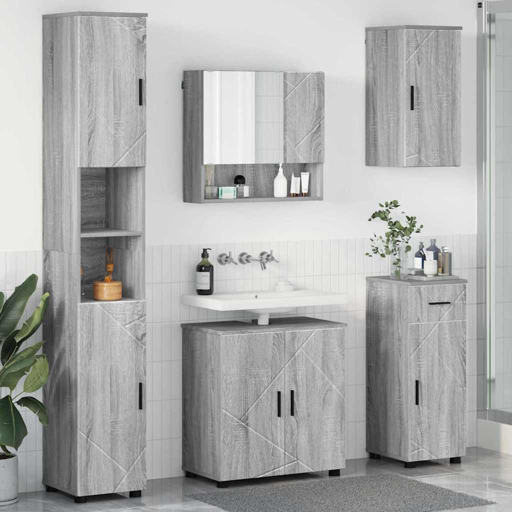 vidaXL Badkamermeubelset 5 pcs Wit 61 x 35 x 64 cm Bewerkt hout