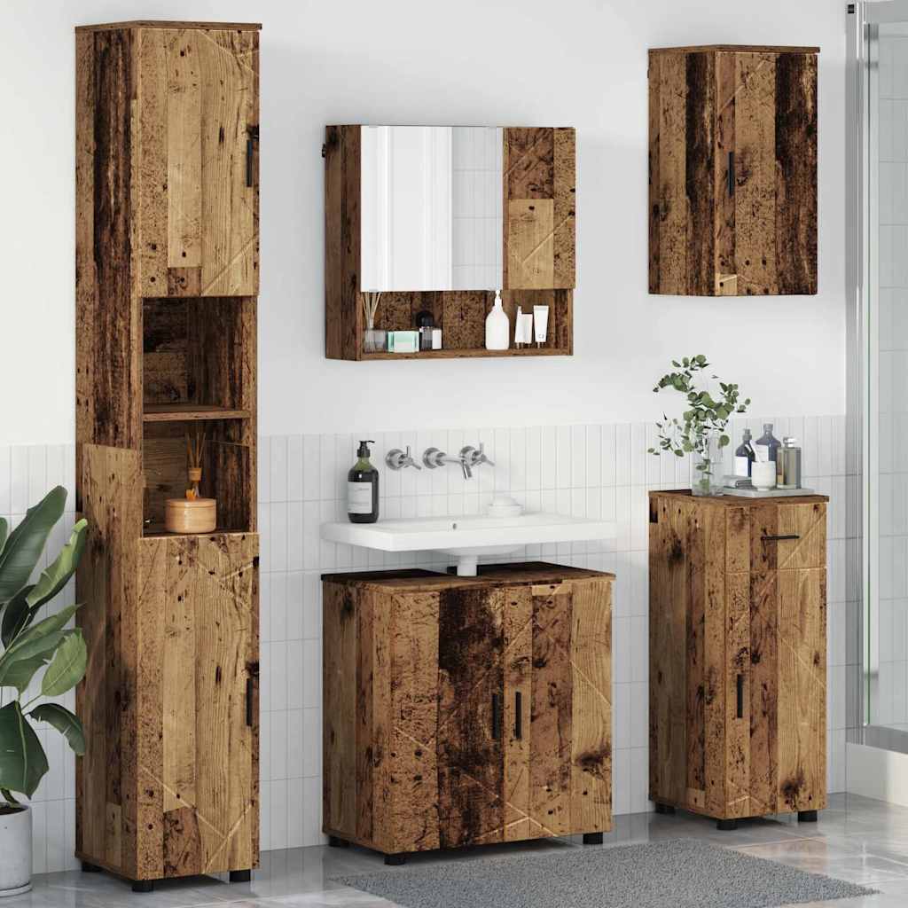 vidaXL Badkamermeubelset 5 pcs Wit 61 x 35 x 64 cm Bewerkt hout