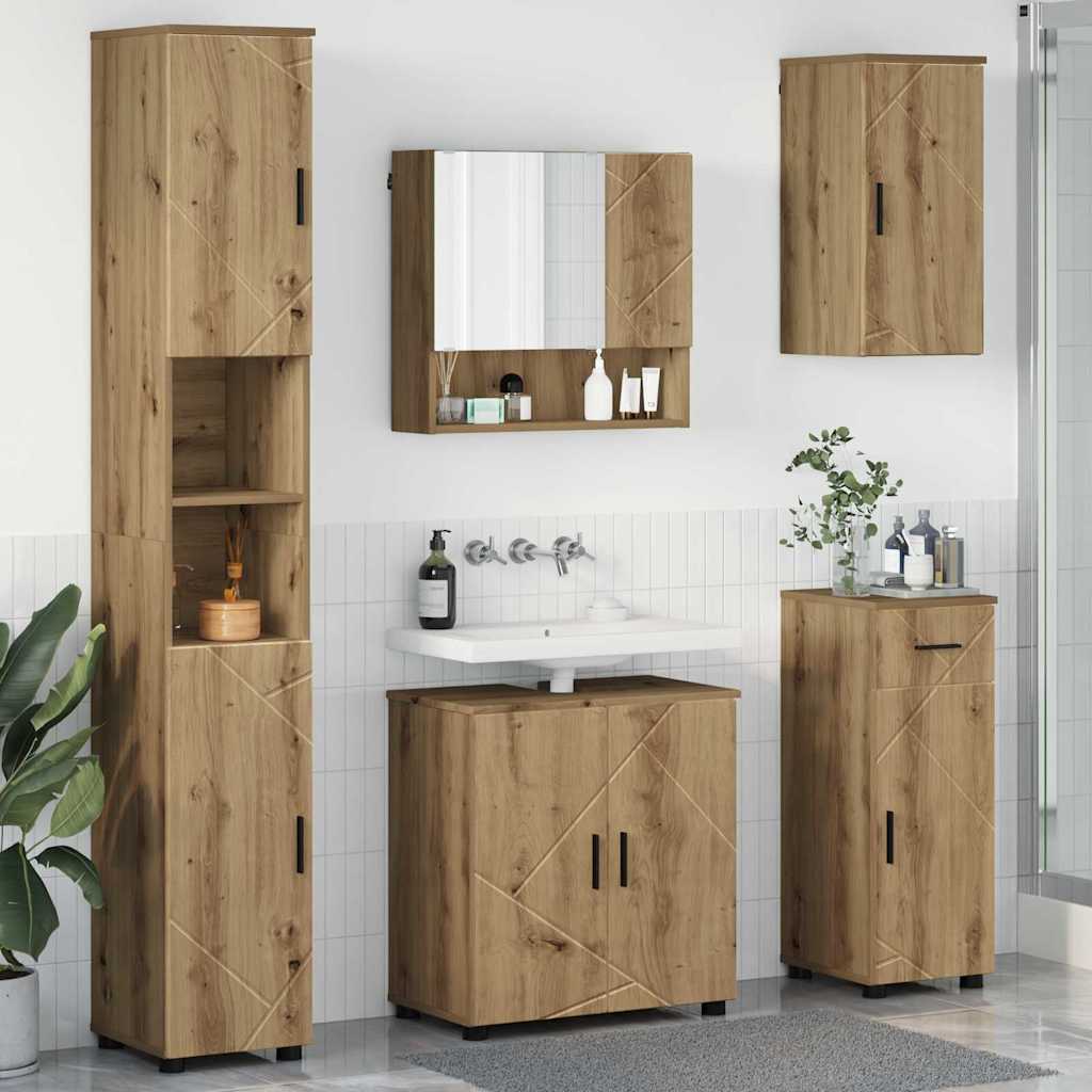 vidaXL Badkamermeubelset 5 pcs Wit 61 x 35 x 64 cm Bewerkt hout