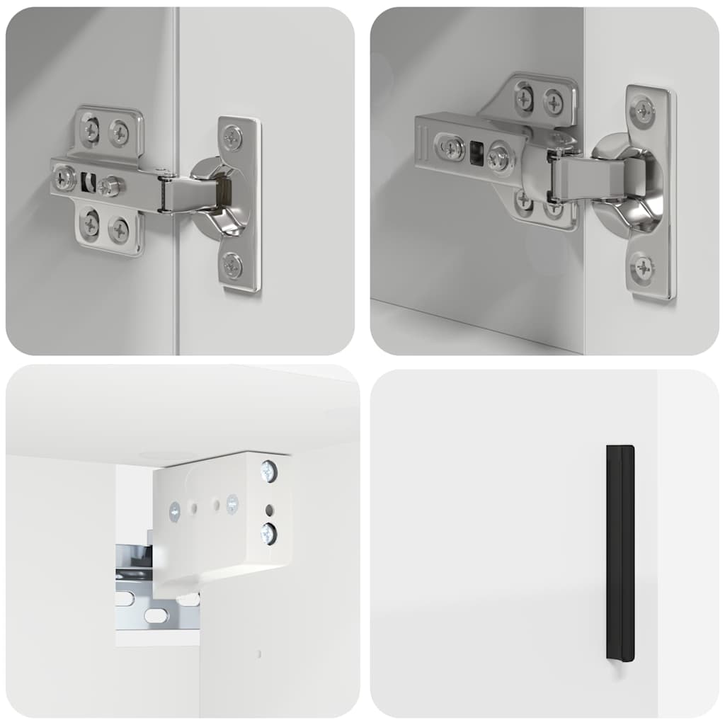 vidaXL Badkamermeubelset 4 pcs Wit 61 x 35 x 64 cm Bewerkt hout