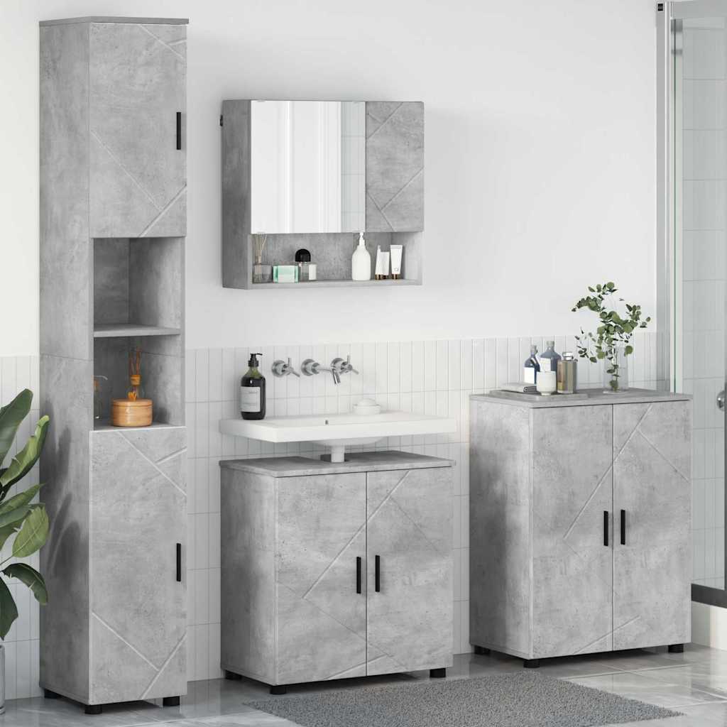 vidaXL Badkamermeubelset 4 pcs Wit 61 x 35 x 64 cm Bewerkt hout
