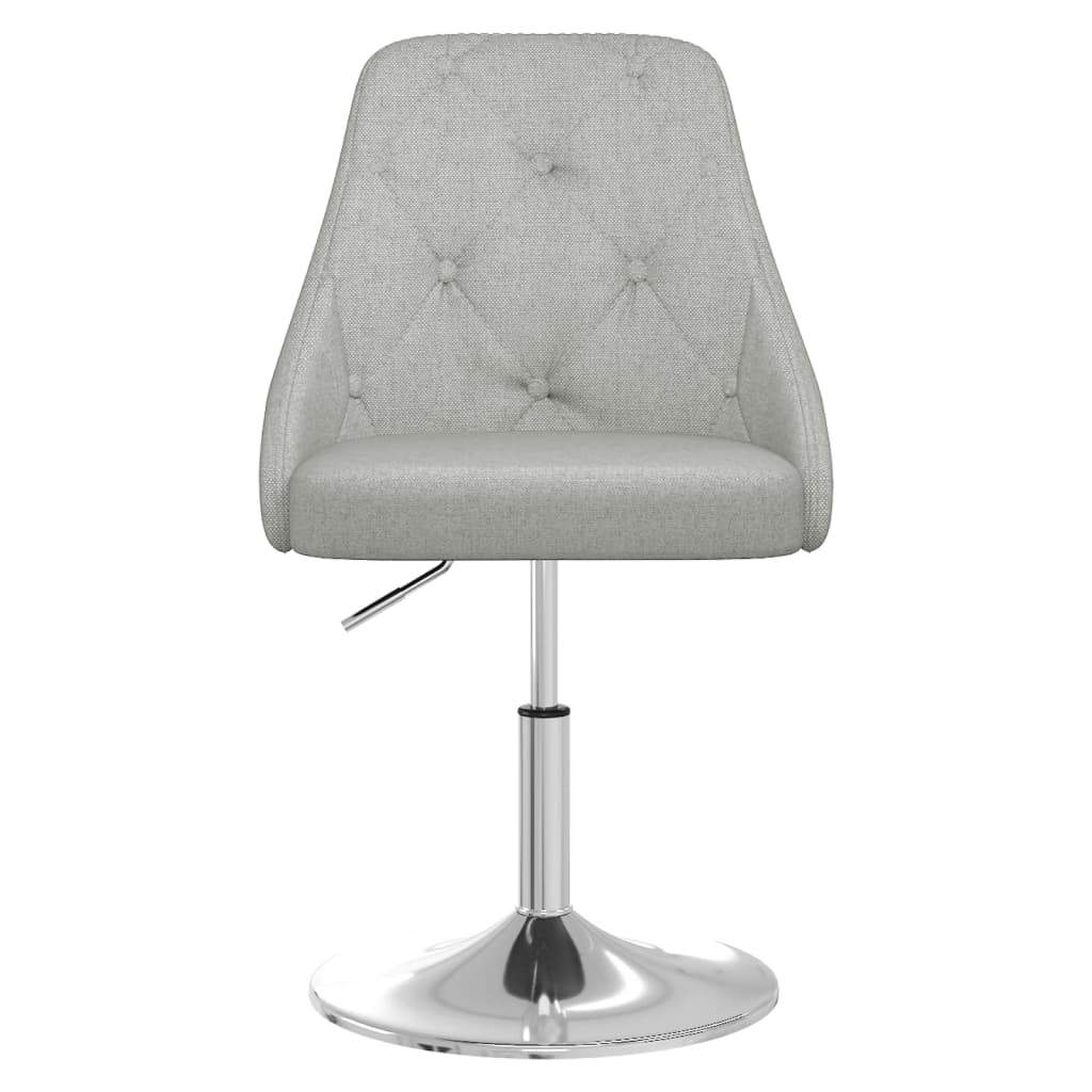 vidaXL Barkruk stof lichtgrijs