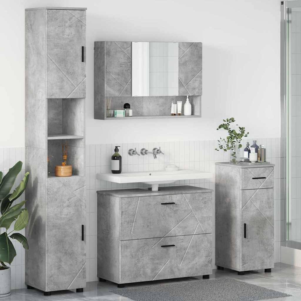 vidaXL Badkamermeubelset 4 pcs Wit 30 x 35 x 192 cm Bewerkt hout