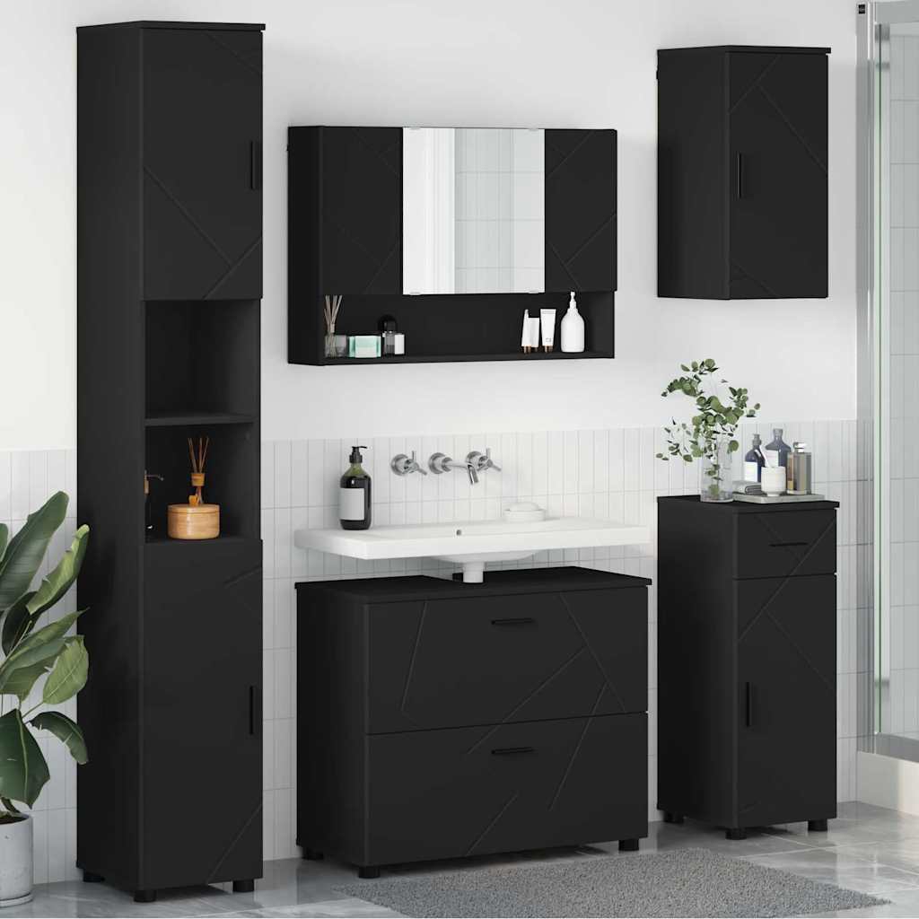 vidaXL Badkamermeubelset 5 pcs Wit 30 x 35 x 192 cm Bewerkt hout