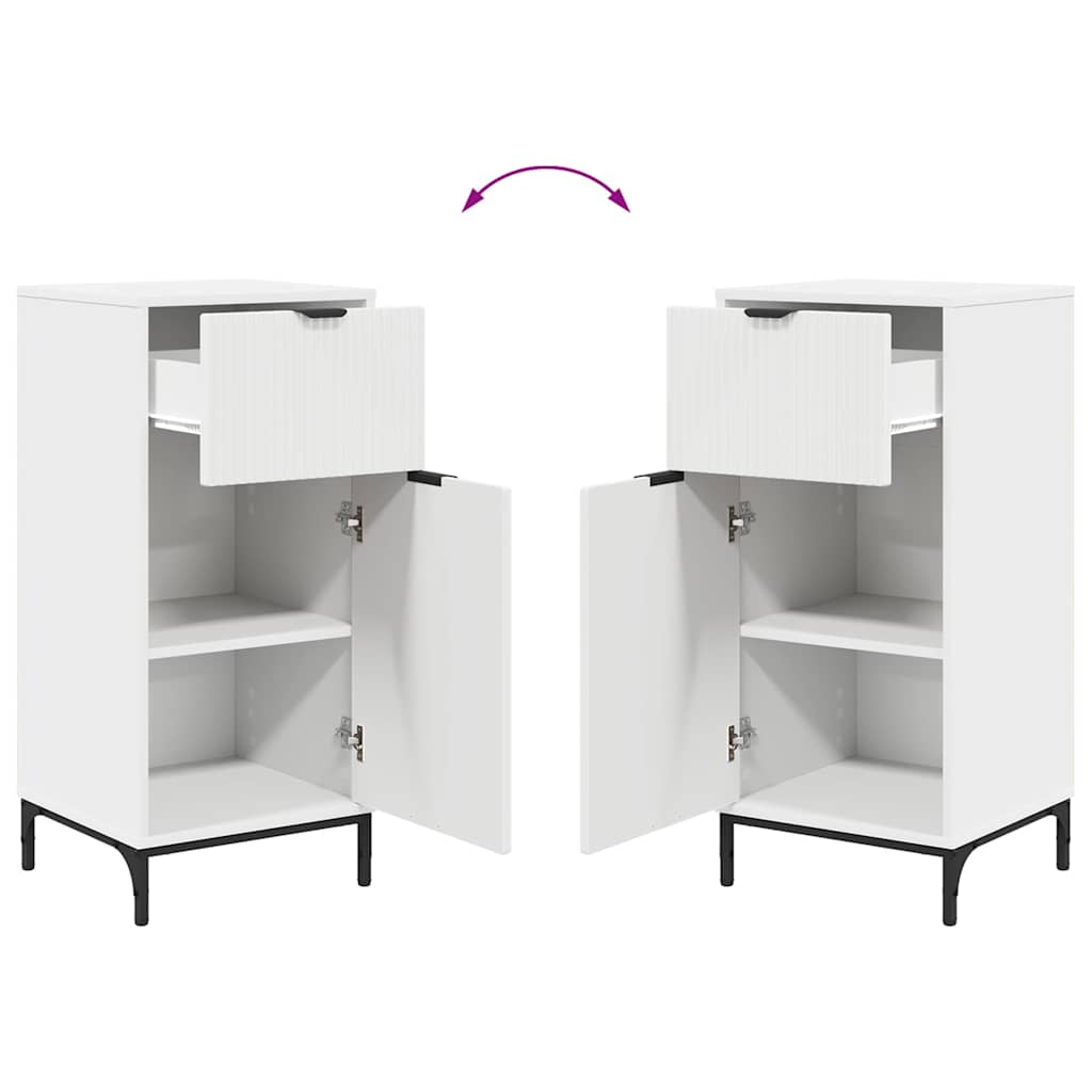 vidaXL Badkamermeubelset 2 pcs Wit 39.5 x 36 x 88 cm Bewerkt hout